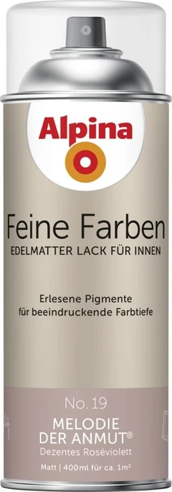 Alpina Farben Feine Farben Sprühlack No. 19 Melodie der Anmut innen roséviolett edelmatt, 400ml