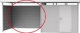 Biohort Rückwand für Seitendach L dunkelgrau-metallic