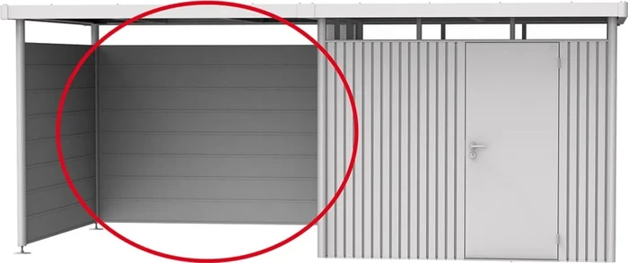 Biohort Rückwand für Seitendach L dunkelgrau-metallic