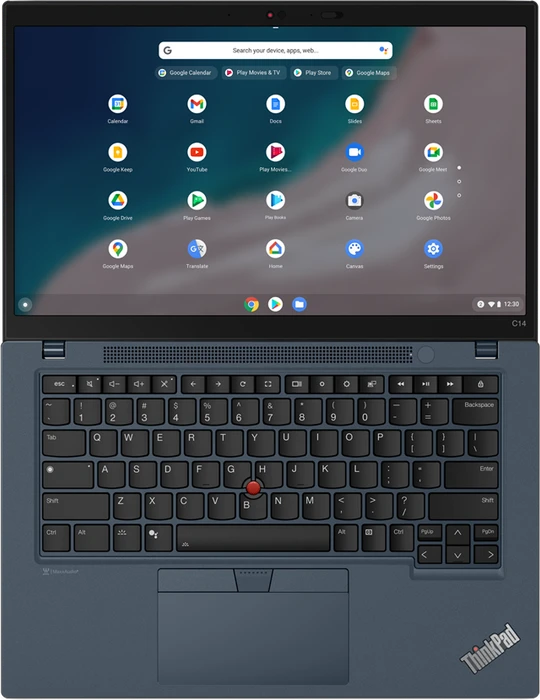 Lenovo ThinkPad C14 G1 Chromebook, Abyss Blue, Core i5-1245U, 8GB RAM, 256GB SSD, DE