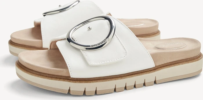 Tamaris Lederpantolette weiß (Damen)