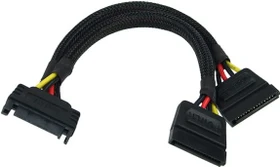 Phobya SATA Buchse auf 2x SATA Stecker Y-Kabel 0.15m (87286)