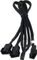 Phobya 4-Pin auf 3x 4-Pin Verteiler, sleeved, 10cm, schwarz Vorschaubild
