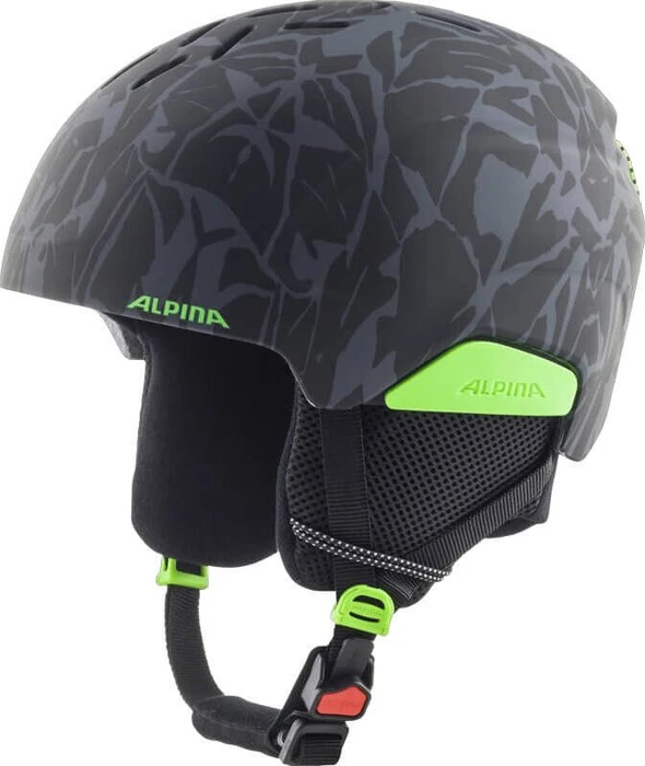 Alpina Pizi Helm black/green camo matt (Junior)