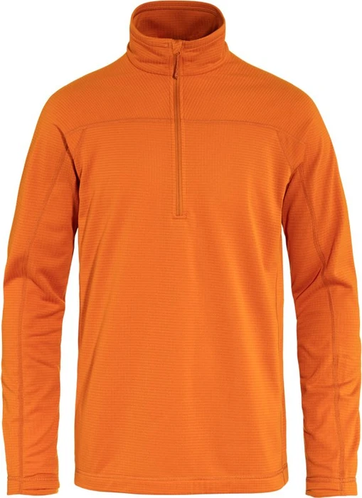 Fjällräven Abisko Lite Fleece Half Zip Funktionsshirt langarm sunset orange (Herren)