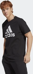 adidas Essentials Single Jersey Big Logo T-Shirt kurzarm schwarz/weiß (Herren)