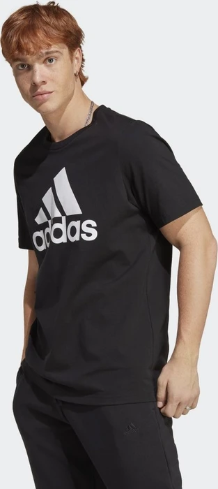 adidas Essentials Single Jersey Big Logo T-Shirt kurzarm schwarz/weiß (Herren)