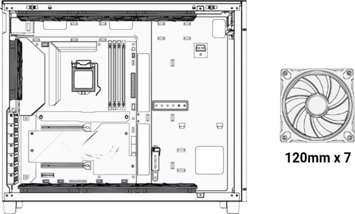 ASUS Prime AP303 TG, weiß, Glasfenster