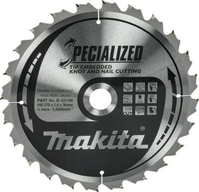Makita Specialized Kreissägeblatt 24Z, 270x2.6x30mm, 1 Stück