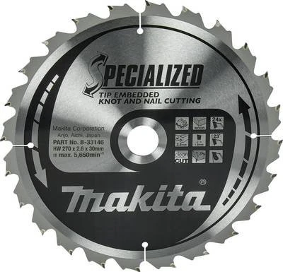 Makita Specialized Kreissägeblatt 24Z, 270x2.6x30mm, 1 Stück