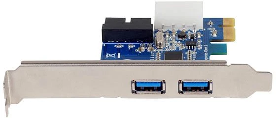 SilverStone EC04-P, 2x USB-A 3.0, 1x USB 3.0 intern, PCIe 2.0 x1