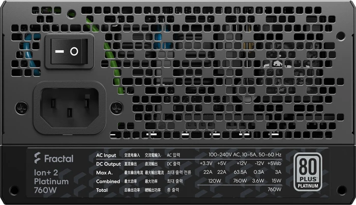 Fractal Design Ion+ 2 Platinum 760W, ATX 2.52