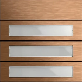 Gira System 106 Ruftastenmodul 3 Teilnehmer, bronze