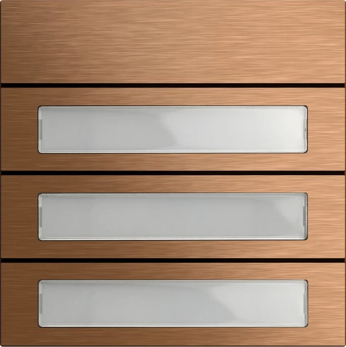 Gira System 106 Ruftastenmodul 3 Teilnehmer, bronze