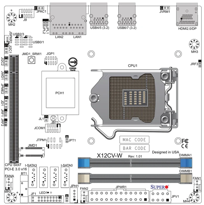 Supermicro X12SCV-W, bulk (Intel 1200)