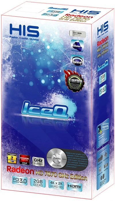 HIS Radeon HD 7870 GHz Edition IceQ Turbo, 2GB GDDR5, DVI, HDMI, 2x mDP