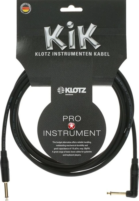 Klotz KIK Gold gewinkelt schwarz 9.0m