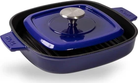 Woll Iron Guss-Grillpfanne 24x24cm blau
