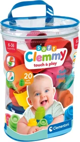 Clementoni Clemmy Bausteinbeutel mit 24 weichen Bausteinen,   24-tlg.