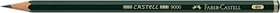 Faber-Castell Castell 9000 Bleistift 4H graphit, grün