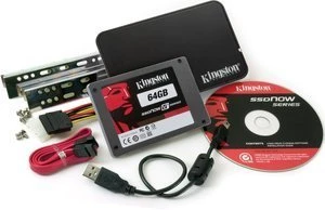 Kingston SSDNow V+ Drive - Bundle - 64GB, 2.5" / SATA 3Gb/s