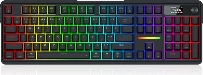 Redragon Terraflare K762 Pro Wireless, schwarz, LEDs RGB, Mint Mambo, USB/Bluetooth, US