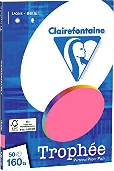 Clairefontaine Trophée Universalpapier matt eosin, A4, 160g/m², 100 Blatt