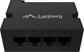 Lanberg DIN Railmount Switch, 4x RJ-45, 28W PoE+ PD (DIN-FE4-AT-30W)