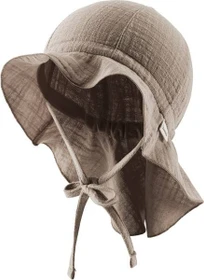 Sterntaler Sonnenhut aus Baumwoll Musselin mit Nackenschutz Hut taupe (Junior)