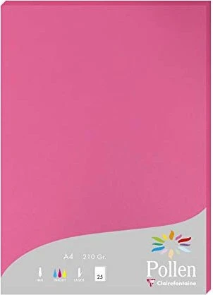 Clairefontaine Pollen Universalpapier fuchsia, A4, 210g/m², 25 Blatt