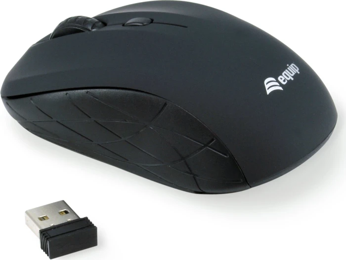 Equip Life kabellose optische Mini Maus schwarz, USB