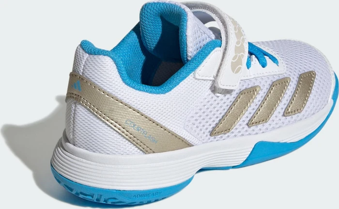 adidas Courtflash Hook-and-Loop cloud white/cyber metallic/lucid aquamarine (Junior)