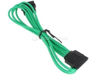 BitFenix Alchemy SATA-Stromadapter 4-Pin [IDE] auf 15-Pin [SATA] 45cm, sleeved grün