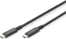 Digitus USB4 Kabel, 40Gb/s, 8K60Hz, 240W PD, USB-C Stecker auf USB-C Stecker, schwarz, 1m (AK-300343-008-S)