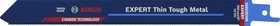 Bosch Professional EXPERT S1022EHM Thin Tough Metal Säbelsägeblatt 18TPI, 200x1mm, 1 Stück