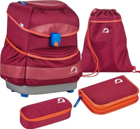 Finkid Buddy Classic golden beet red/chili Schultaschen-Set, 4-tlg.