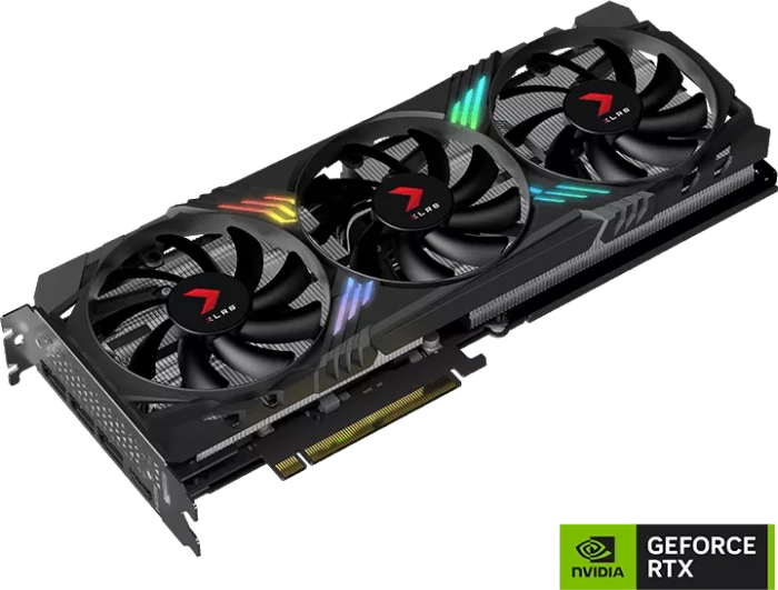 PNY GeForce RTX 4070 XLR8 Gaming Verto Epic-X RGB Overclocked Triple Fan, 12GB GDDR6X, HDMI, 3x DP