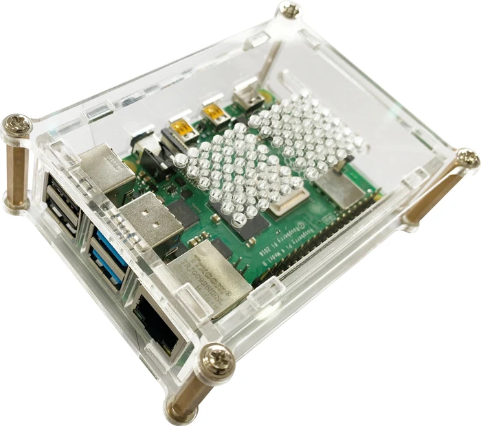 Joy-iT Acrylgehäuse für Raspberry Pi 4, transparent