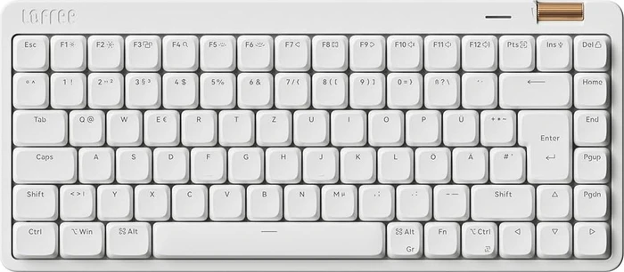 Lofree Flow Lite84, Off-White, LEDs weiß, Kailh LOW PROFILE Specter, USB/Bluetooth, DE