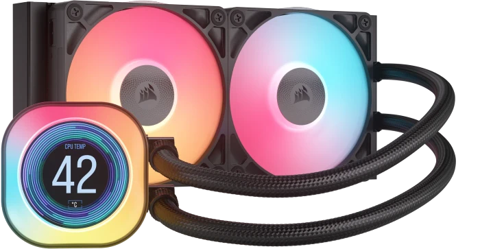 Corsair iCUE LINK Titan 240 RX LCD RGB, schwarz
