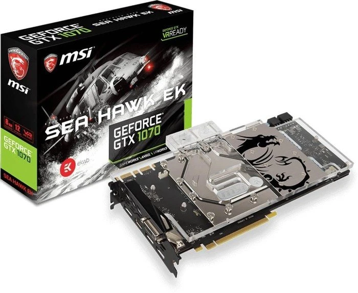 MSI GeForce GTX 1070 Sea Hawk EK X, 8GB GDDR5, DVI, HDMI, 3x DP