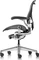 Herman Miller Aeron remastered Bürostuhl, Graphite grau, Größe B, Armlehnen Vinyl, Fußkreuz/Mechanik Alu-poliert Vorschaubild