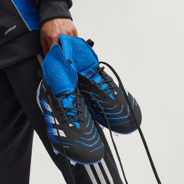 adidas Predator Elite JB Fold-Over Tongue FG core black/cloud white/glow blue