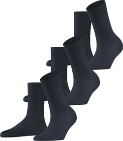 Falke Cotton Touch Socken graphite, 3 Paare (Damen)