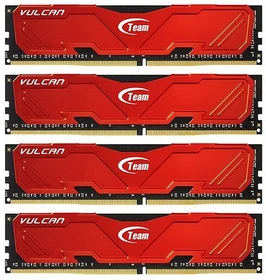 TeamGroup Vulcan rot UDIMM 32GB Kit, DDR4-3000, CL16-16-16-36