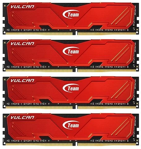 TeamGroup Vulcan rot UDIMM 32GB Kit, DDR4-3000, CL16-16-16-36