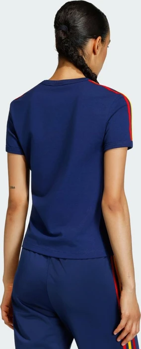 adidas 3-Streifen Slim T-Shirt kurzarm night indigo/better scarlet/white (Damen)