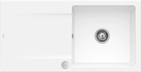 Villeroy & Boch Siluet Flat 980x490mm Einbau Becken reversibel mit Ablauffernbedienung weiß alpin