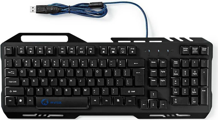 Nedis Gaming Tastatur, schwarz, LEDs RGB, USB, US
