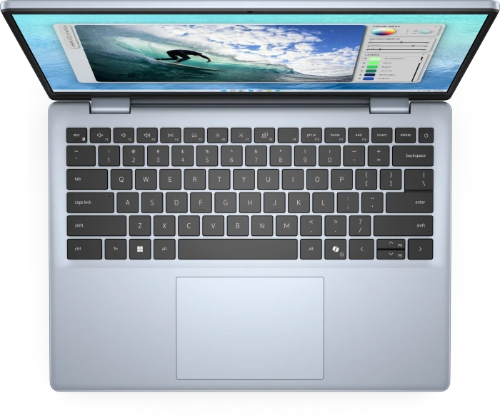 Dell Inspiron 14 5440, Ice Blue, Core 7 150U, 16GB RAM, 512GB SSD, 1200x1920, DE, Abdeckung aus Metall